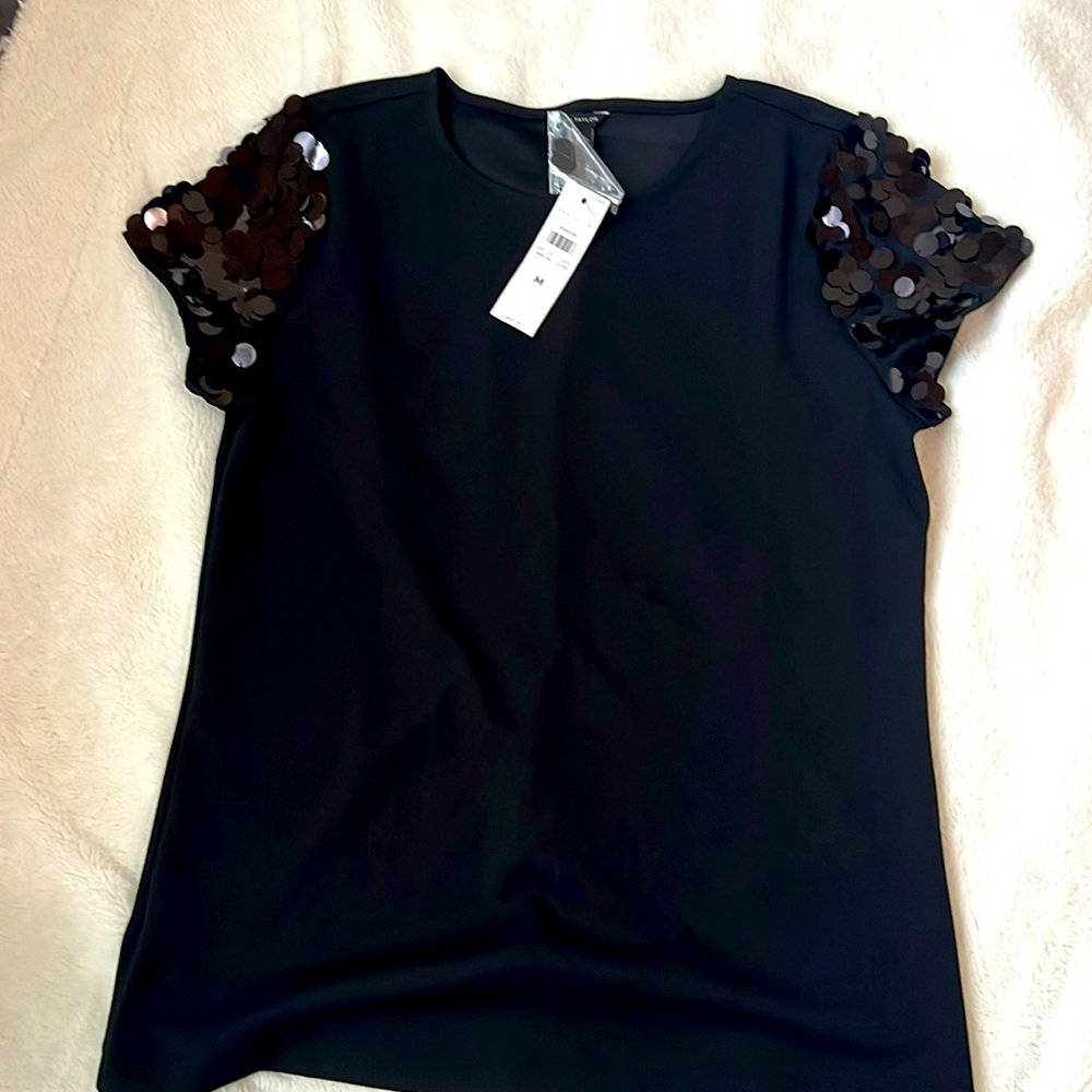 Ann Taylor sequin accent top - M